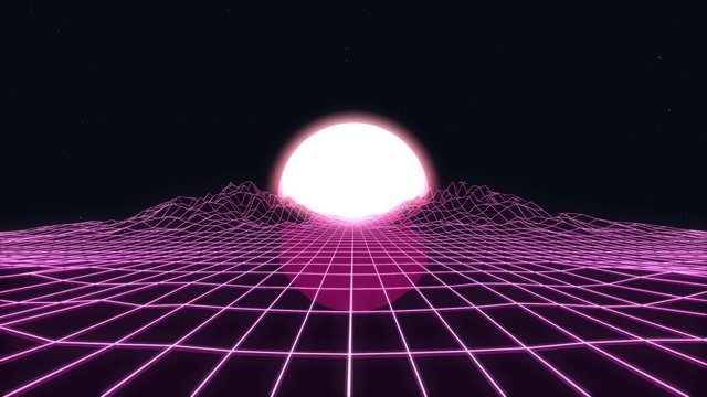 Synthwave 80s Background